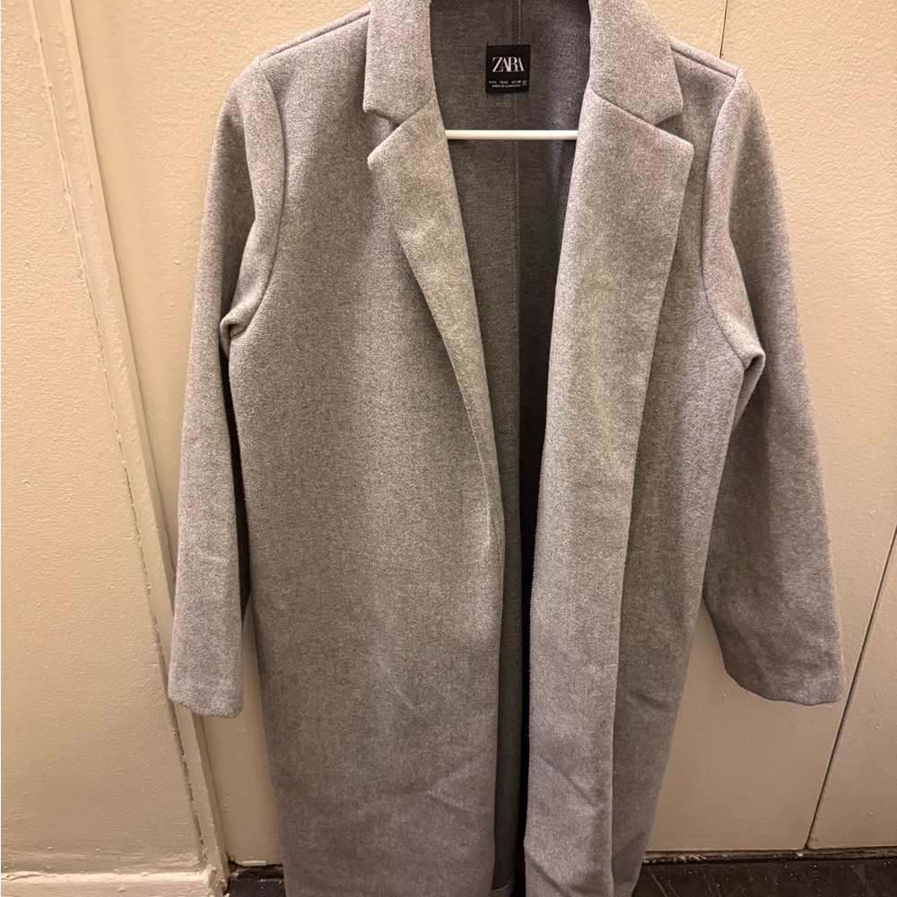Zara Women's Elegant Gray Trench Coat
